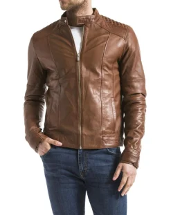 Veste en Cuir Yangtze cognac
