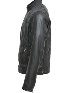 Veste en Cuir Zachary noire