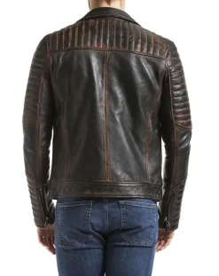Veste en Cuir Zambezi marron vintage