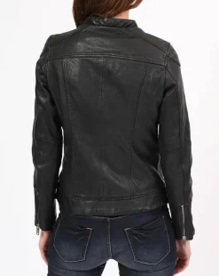 Veste en Cuir Zayra noire