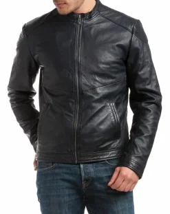 Veste en Cuir Zuzarte bleu marine