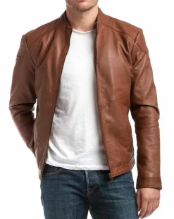 Veste en Cuir Zuzarte cognac