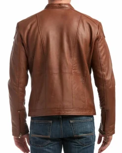 Veste en Cuir Zuzarte cognac