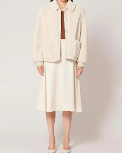 Veste en Fausse Fourrure Balian écrue