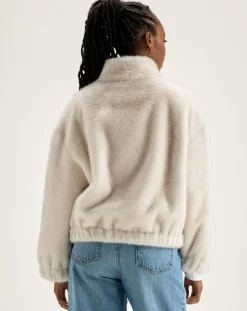 Veste en fausse fourrure Enora crème