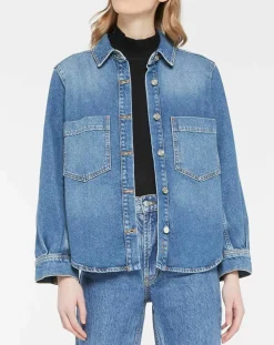 Veste en Jean à franges bleue