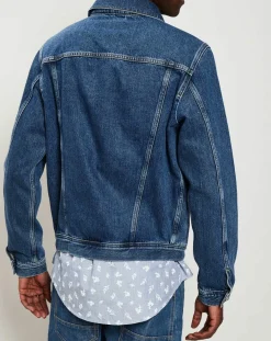 Veste en Jean bleu indigo