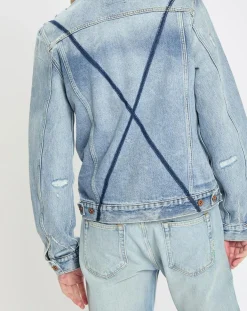 Veste en jean bleue