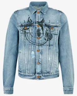 Veste en jean bleue