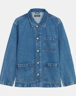 Veste en jean bleue