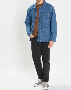 Veste en jean bleue