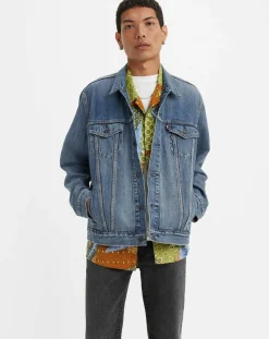 Veste en jean The Trucker original bleu moyen