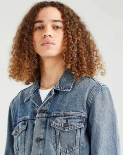 Veste en jean The Trucker original bleu moyen