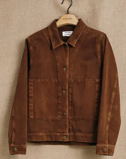 Veste en jean Up marron