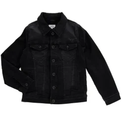 Veste en jeans droite noire
