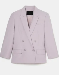 Veste en Laine froide mélangée parme