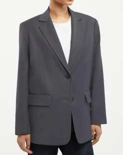 Veste en Laine mélangée Flannelle Sven 3 gris foncé