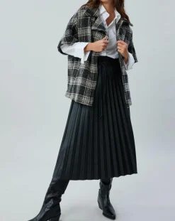 Veste en Laine mélangée manches courtes Biba noire