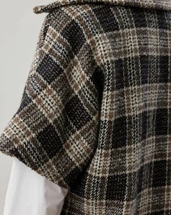 Veste en Laine mélangée manches courtes Biba noire