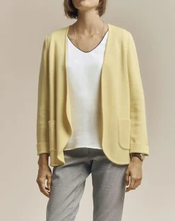 Veste en Laine mélangée Vague jaune mimosa
