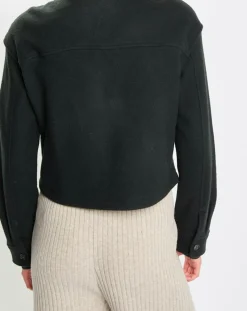 Veste en Laine mélangée vert foncé