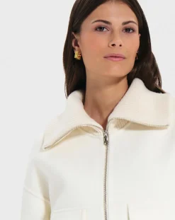 Veste en Laine mélangée Vivienna écrue