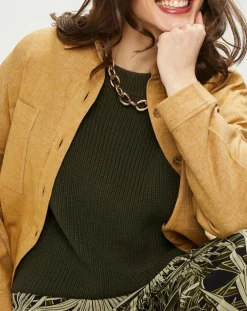 Veste en Lin & Coton Curtis muscade