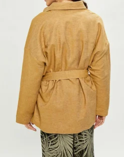 Veste en Lin & Coton Curtis muscade