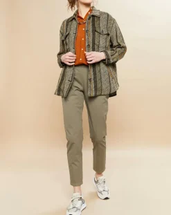 Veste en Lin & Coton Voltige beige/noir