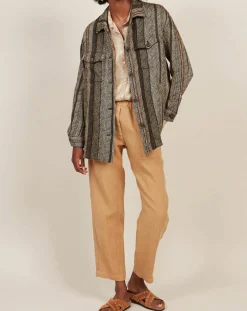 Veste en Lin & Coton Voltige beige/noir