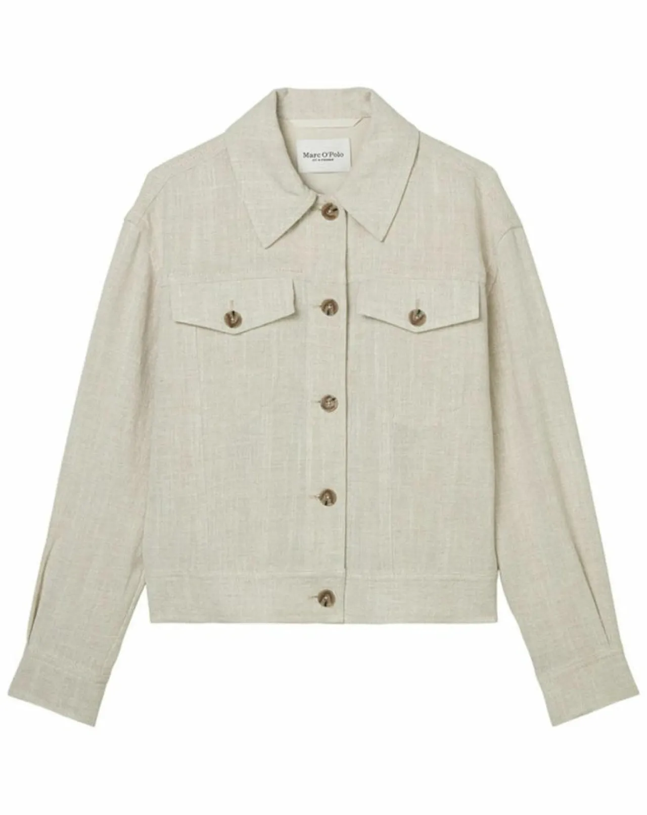 Veste en Lin mélangé Cropped gris clair