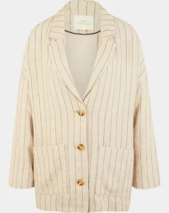 Veste en Lin mélangé Nara36 écrue