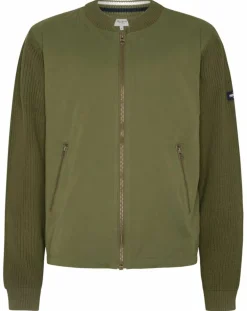 Veste en maille Liseret kaki