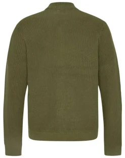 Veste en maille Liseret kaki