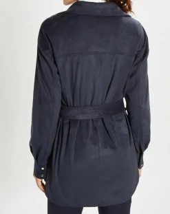 Veste en Suédine Lou indigo