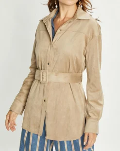 Veste en Suédine Lou sable