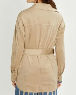 Veste en Suédine Lou sable