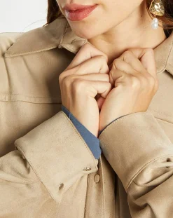 Veste en Suédine Lou sable