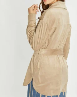 Veste en Suédine Lou sable