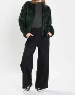 Veste en Velours côtelé 100% Coton Bio vert foncé