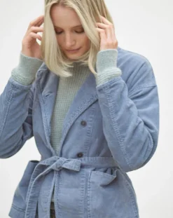 Veste en Velours côtelé Lola bleu violet