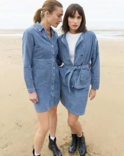 Veste en Velours côtelé Lola bleu violet