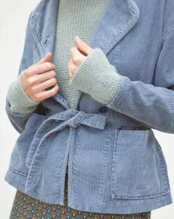 Veste en Velours côtelé Lola bleu violet