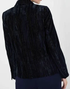 Veste en Velours Panais rayée noire