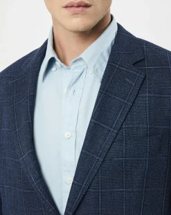 Veste Fenêtre à carreaux bleue