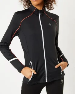 Veste intermédiaire technique Allalin noir/rose/blanc