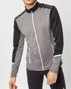 Veste intermédiaire technique Allalin gris/noir/blanc