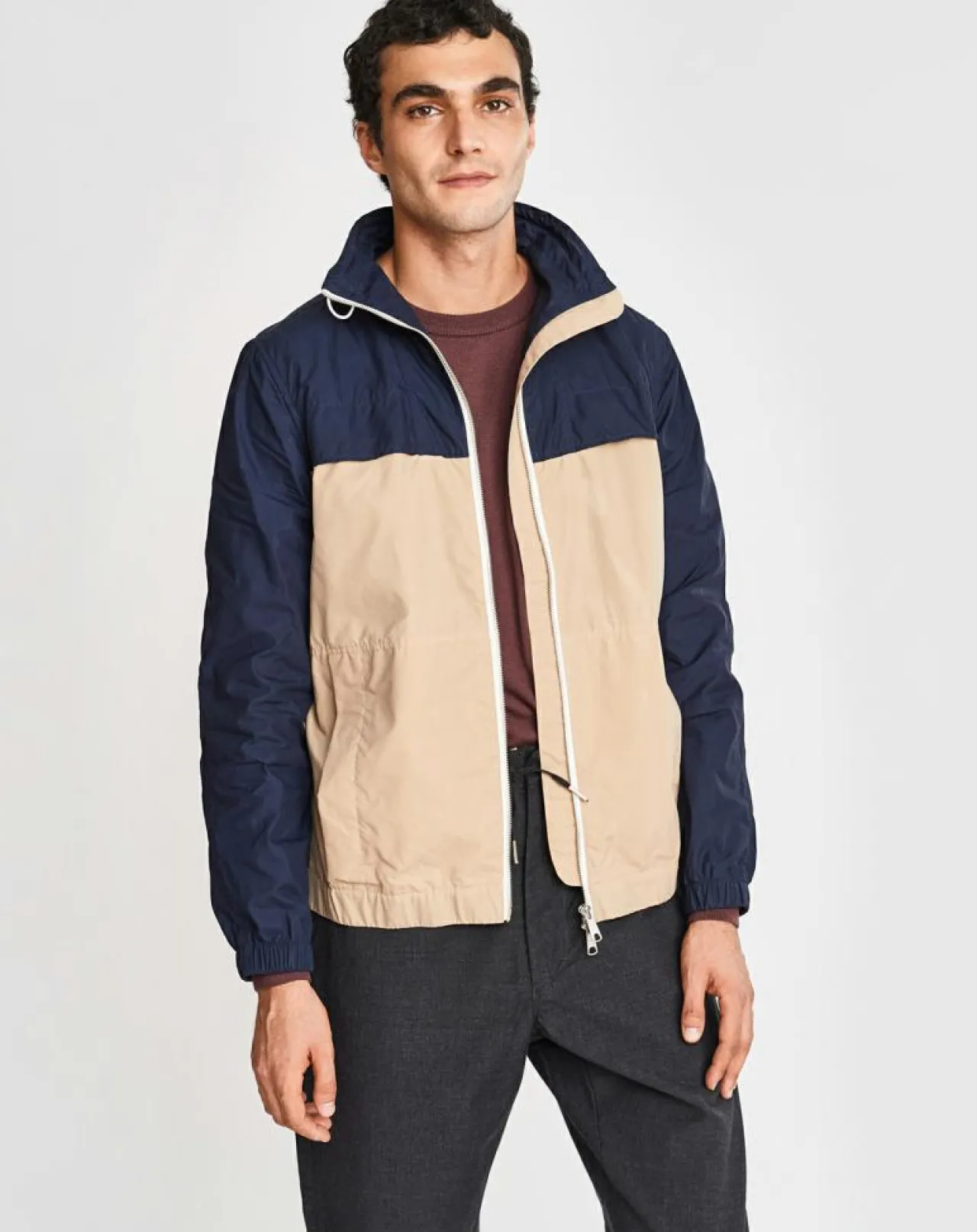 Veste James bicolore america/rose