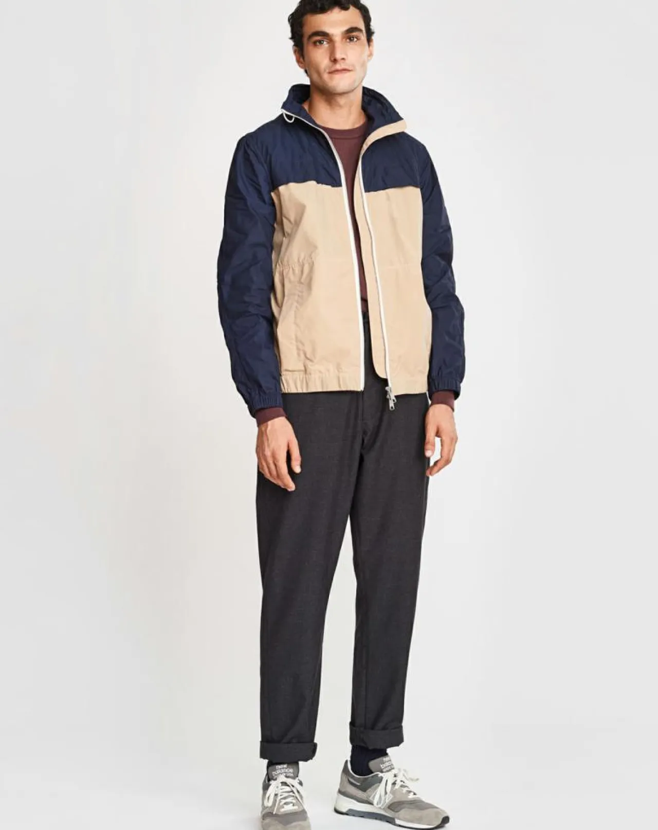 Veste James bicolore america/rose