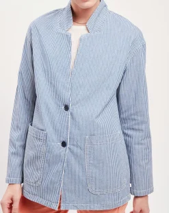 Veste Loanie rayée azur